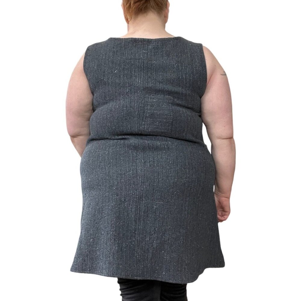 Resurrected Rags Handmade OOAK Quilted Neutral Tunic Dress‎ Womens 1X* - Picture 3 of 4